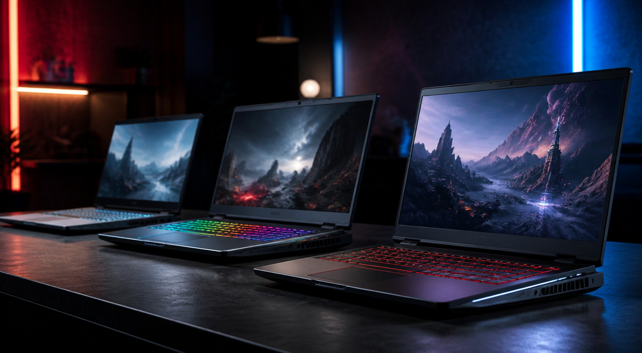 Laptop ready for a gaming session